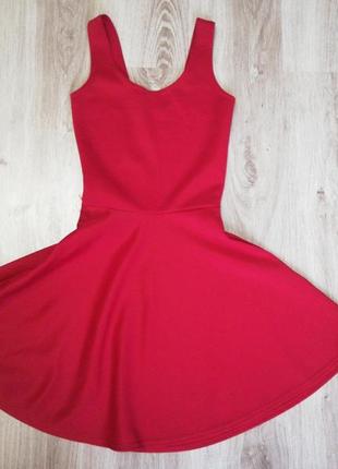 Красное базовое платье3 фото
