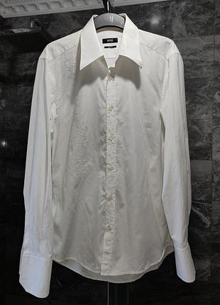 Белая рубашка с мужского плеча hugo boss