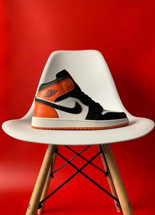 Кросівки nike air jordan retro 1 orange1 фото