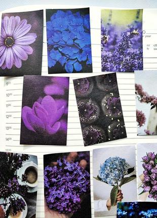 Набір #23 квіти наліпки для скрапбукінга, картинки зображення марки стікери для щоденників блокнота скетча записника4 фото
