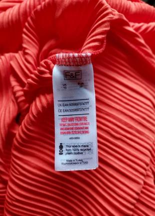 Платье -миди,цвета сочного апельсина под пояс со спущенными рукавами (размер 38-40) 8