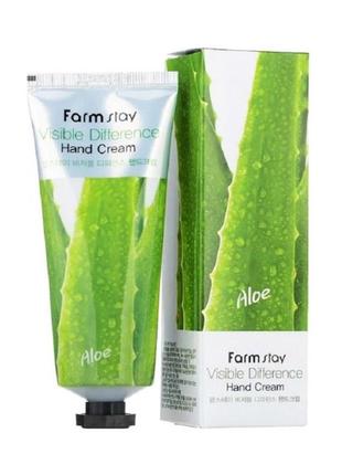 Крем для рук farmstay visible difference aloe vera hand cream