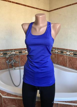 Відмінна спортивна майка волошкового кольору h&m sport