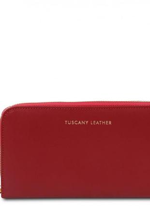 Эксклюзивный кожаный бумажник для женщин venere tuscany tl142085 (красный)