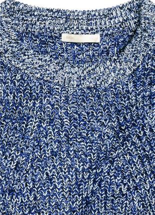 Хлопковый свитер синий меланж h&m джемпер синего цвета3 фото