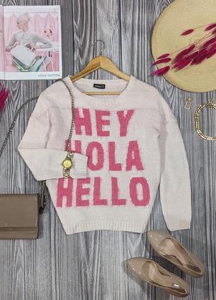 Розовый свитер с травкой janina #11891 фото