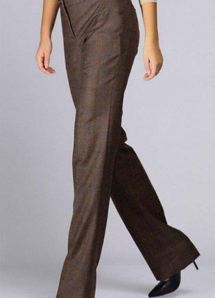 Женские классические брюки демисезонные с высоким широким поясом3 фото
