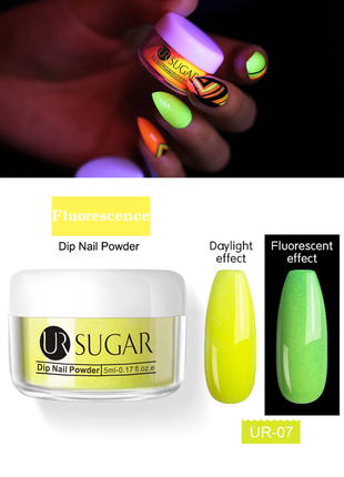 Акриловая флуоресцентная пудра (неоновый пигмент 07) для ногтей - пудра неонова кольорова