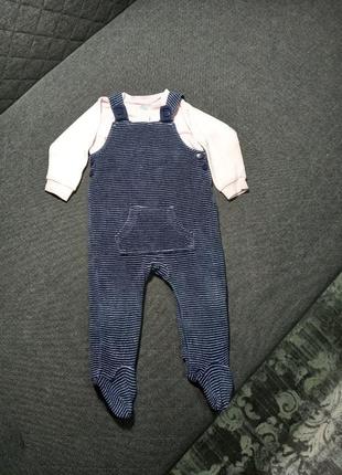 Теплий вельветовий комбінезон на зріст 74-80 см