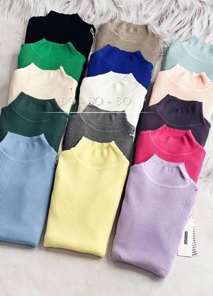 Гольф-стійка, трикотаж рубчик, рвзні кольори