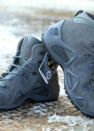 Оригінальні боьинки середні lowa zephyr gtx mid tf. колір wolf.  сірі 44 р 277 мм