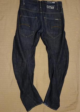 Отличные темно-синие джинсы с анатомическим кроем g-star raw 31/322 фото