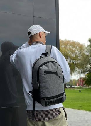 Місткий  рюкзак з світло-сірого меланжу1 фото