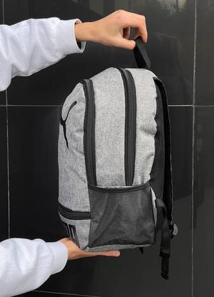 Місткий  рюкзак з світло-сірого меланжу6 фото
