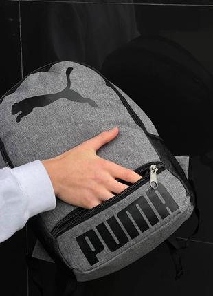 Місткий  рюкзак з світло-сірого меланжу5 фото
