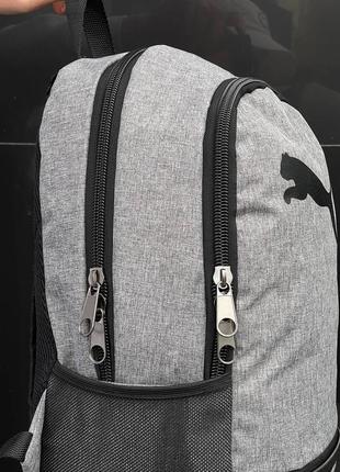 Місткий  рюкзак з світло-сірого меланжу8 фото
