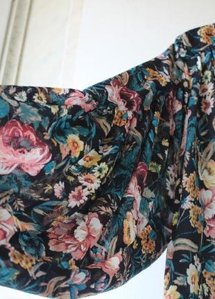Классная яркая блуза с широкими оригинальными рукавами6 фото