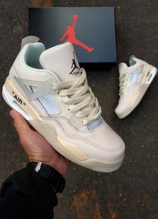 Кросівки nike air jordan 4 beige3 фото