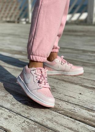 Кросівки nike air jordan 1 retro white pink5 фото