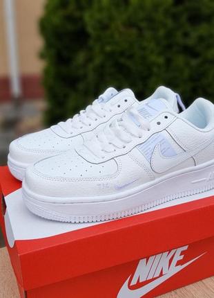 Кросівки nike air force 1 low white black yellow silver2 фото