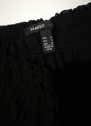 🌹чёрная расклешенная юбка mango 🌹юбка с воланами3 фото