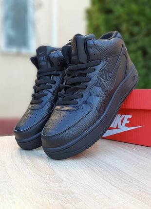 Зимові кросівки nike air force 1 high black grey