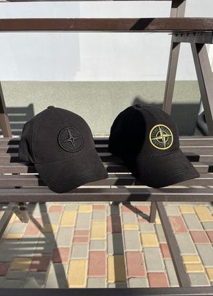 Кепка бейсболка stone island черная синяя