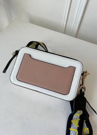 Жіноча сумочка - клатч marc jacobs logo white/pink4 фото