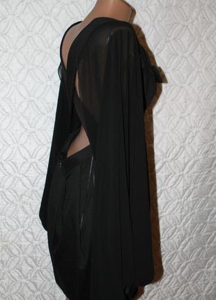 Готовимся к праздникам!) эффектное чёрное платье с открытой спинкой river island1 фото