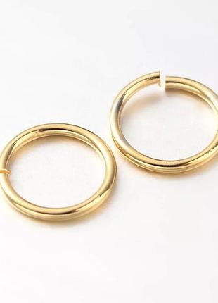 Колечки finding разрезные круглые натуральное золото 8 мм диаметр