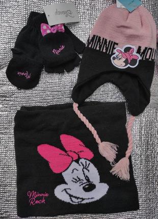 ‼️акция‼️комплект рукавички хомут мікі маус, шапка продана ❌1 фото