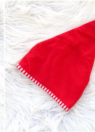 Стильна тепла шапка з бубенцом санта новорічна новий рік