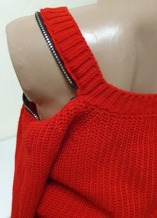 Красный свитер кофта джемпер4 фото