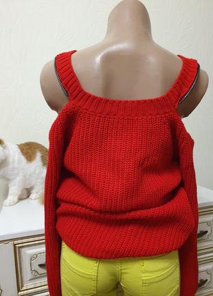 Красный свитер кофта джемпер9 фото