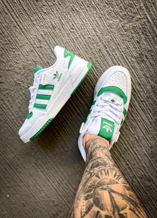 Кросівки adidas forum low white/green8 фото