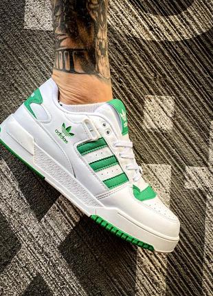 Кросівки adidas forum low white/green4 фото