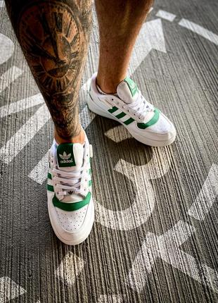Кросівки adidas forum low white/green3 фото