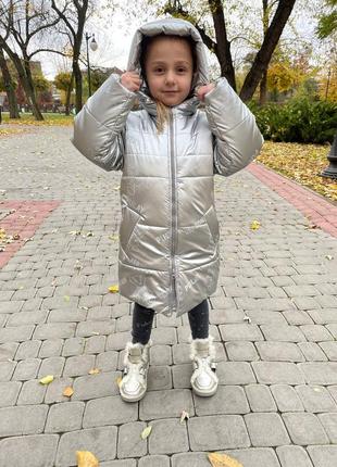 Зимняя куртка пуховик для девочки3 фото
