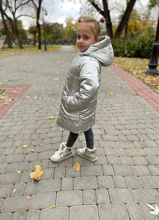 Зимняя куртка пуховик для девочки5 фото