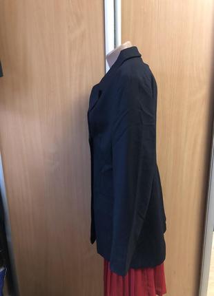 Удлиненный двубортный жакет пиджак блейзер тонкая шерсть oktavia  143 фото