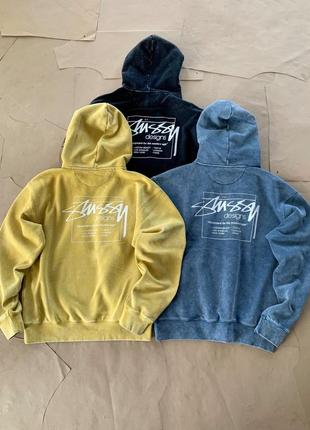 Худи stussy dyed cotton