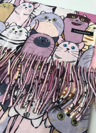 New !!!🏷стильна кашемірова хустина/платок коти😻