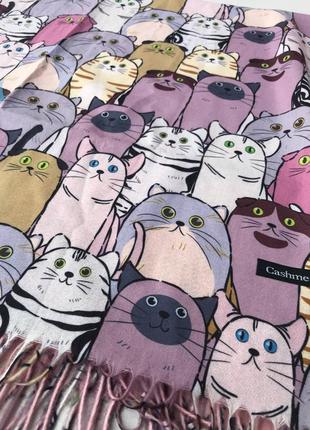 New !!!🏷стильна кашемірова хустина/платок коти😻