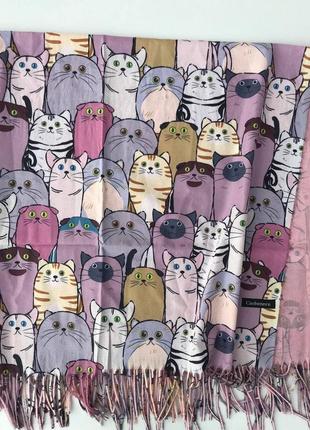 New !!!🏷стильна кашемірова хустина/платок коти😻