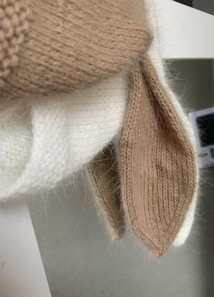 Шапка зайка