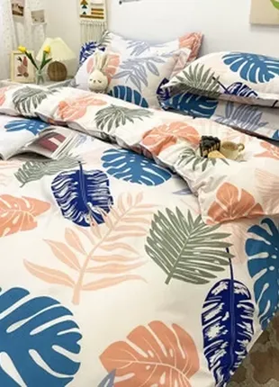 Berni home комплект постельного белья с растительным принтом пальмовый лист6 фото