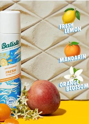 Сухий шампунь для всіх типів волосся batiste light & breezy fresh 200мл1 фото