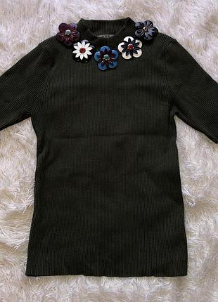 Гольф водолазка в рубчик