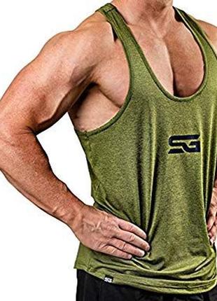 Тренировочная майка satire gym men's fitness stringer