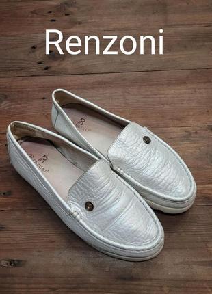 Кожаные туфли слипоны renzoni